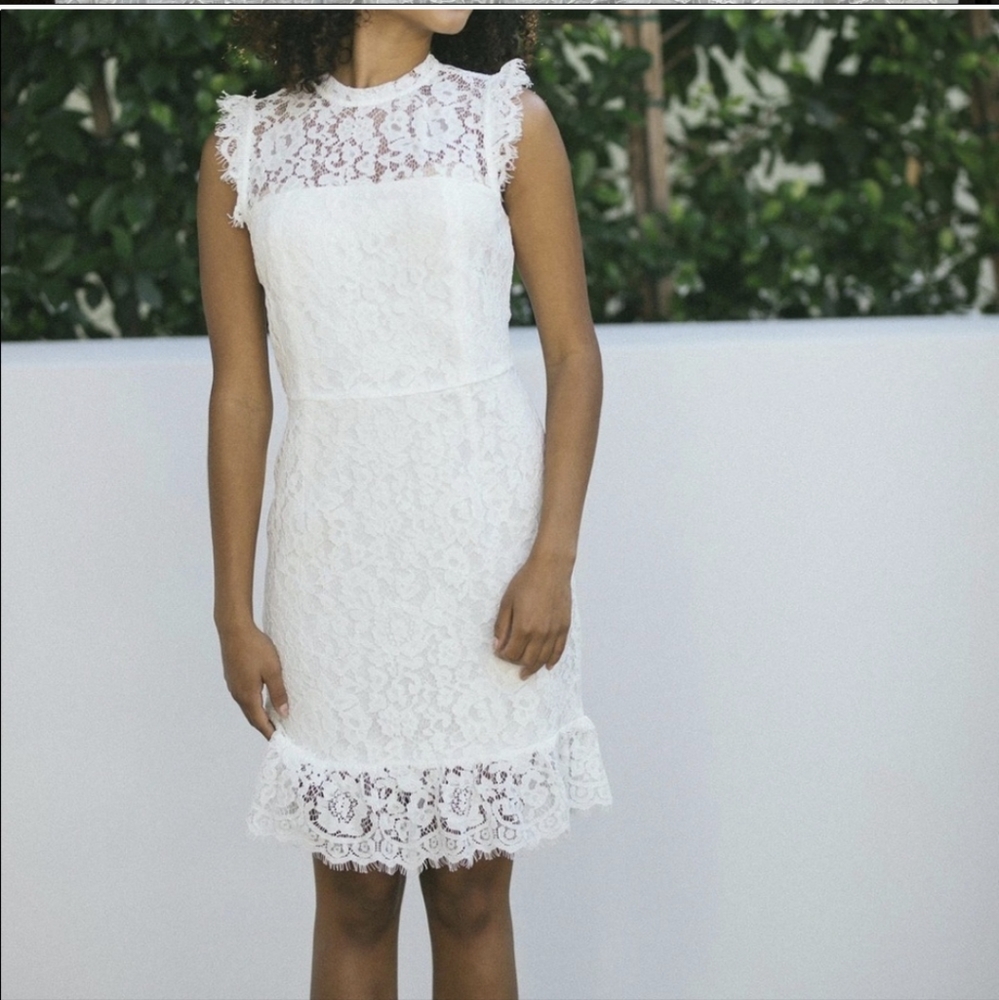 NWT Medium Storia Lace High Neck Fit and Flare Dress